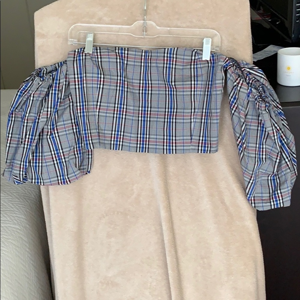 Zara cropped off the shoulder sleeve top